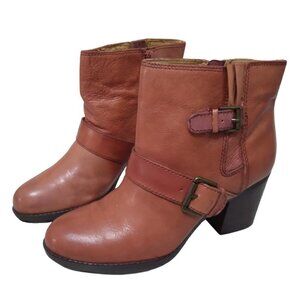 Nine West | "Lildipper " Leather Boot Short Shaft Chunky Heel | Size 9M